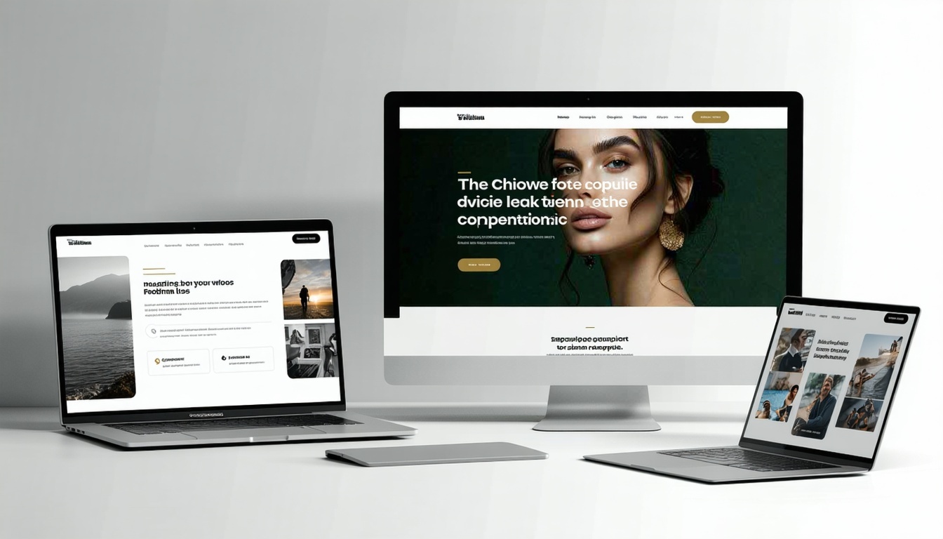 Modern website design on multiple devices